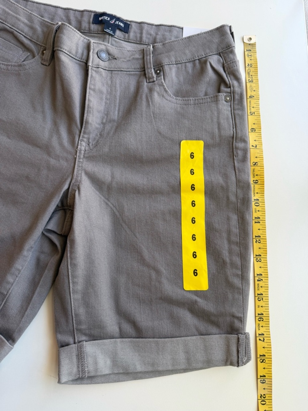 Nautica Jeans Womens Charcol Gray Super Stretch Bermuda Short 6 - Picture 9 of 11